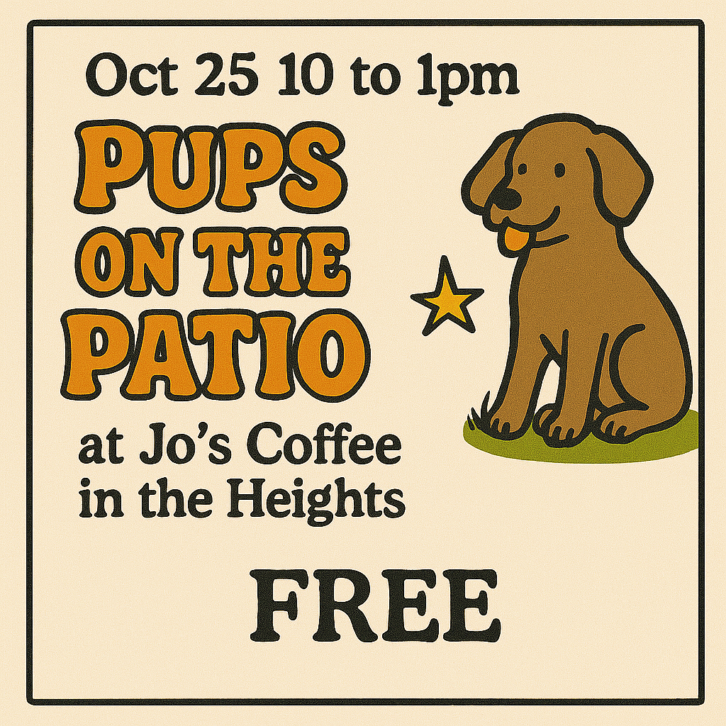 Let’s Walk Houston x Jo’s Coffee: Pups on the Patio
